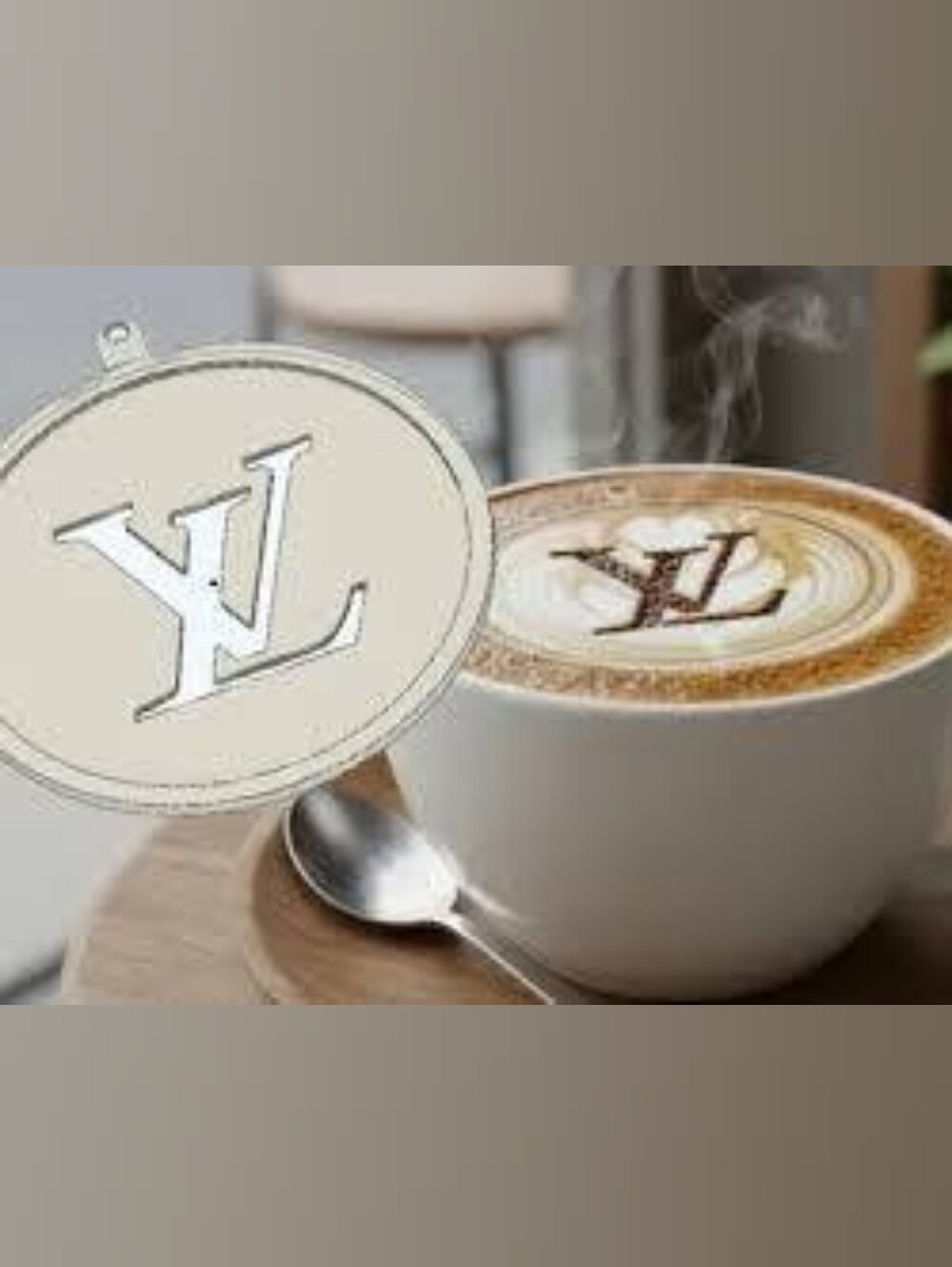3D Printed Minogram Coffee Stencil